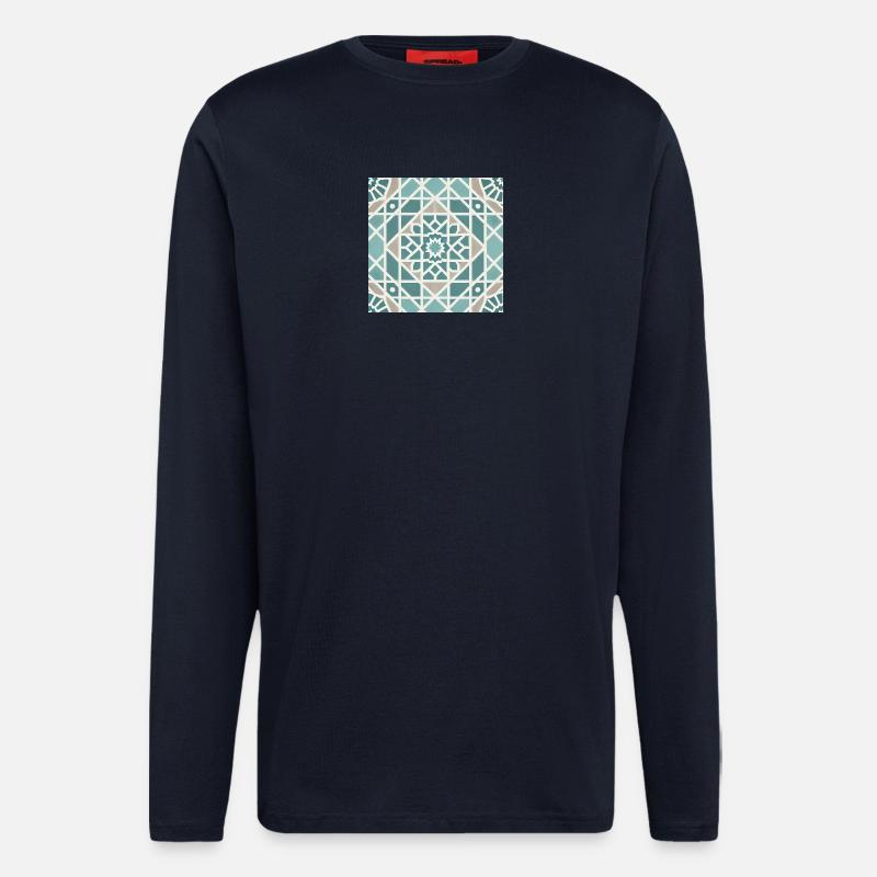 Geometrisches Mandala Muster - Langarmshirt - made by SPREAD  - DARK NAVY