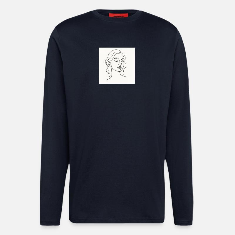 Die gezeichnete Lady - Langarmshirt - made by SPREAD  - DARK NAVY