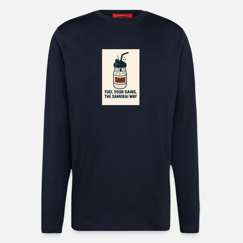 Sake and Samurai Style Gains - Longsleeve - made by SPREAD - DARK NAVY