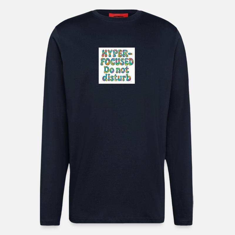 Conception hyper concentrée et sans déranger - Manches longues bio décontracté fabriqué en UE - DARK NAVY