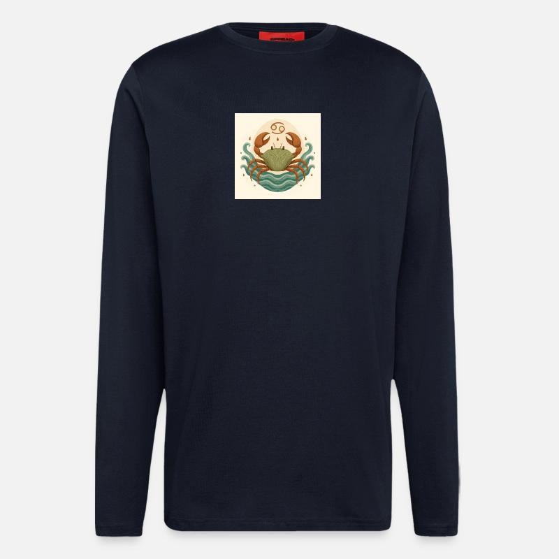 Zodiac Moon Crab Stylized - Longsleeve - made by SPREAD - DARK NAVY