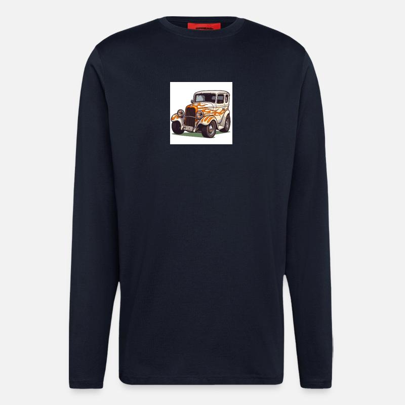 Oldtimer Hot Rod Auto - Langarmshirt - made by SPREAD  - DARK NAVY