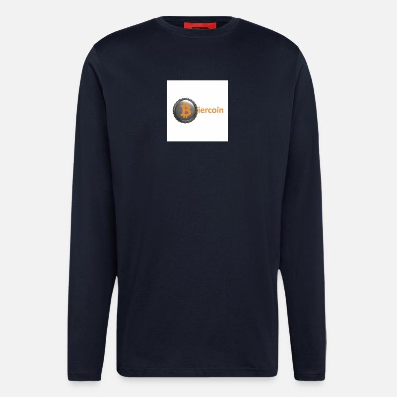 BierCoin Bitcoin Logo - Langarmshirt - made by SPREAD  - DARK NAVY