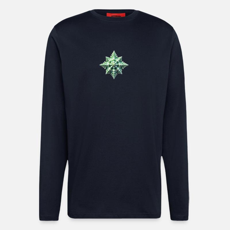 Green Star Shell - Longsleeve - made by SPREAD  - DARK NAVY