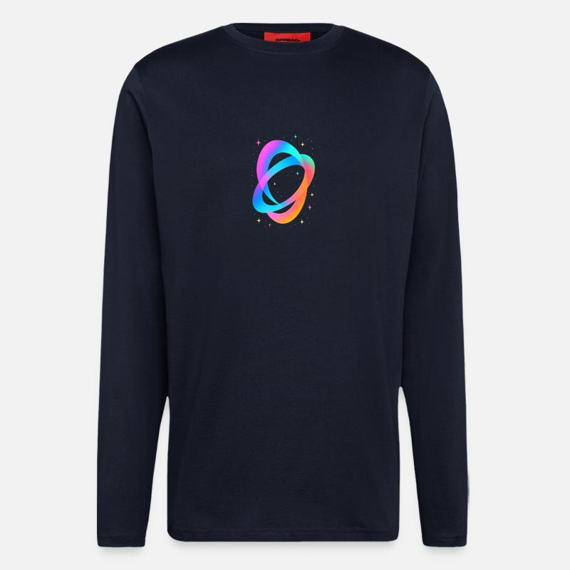 Future Fusion – Neon Flow Vibes - Langarmshirt - made by SPREAD  - DARK NAVY