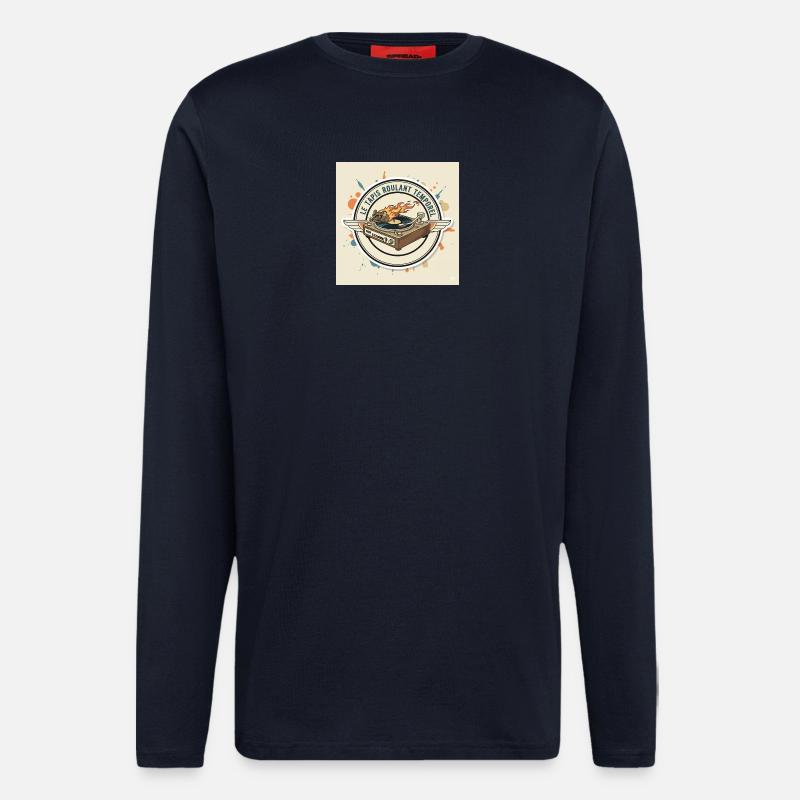 The Time Treadmill: Hamster DJ - Longsleeve - made by SPREAD  - DARK NAVY
