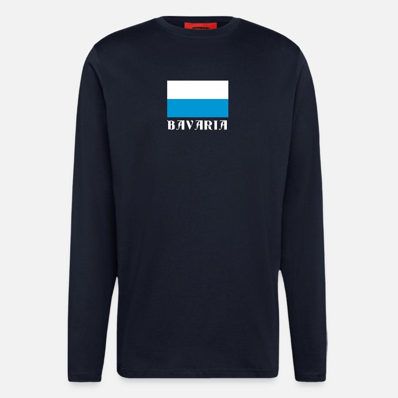 Bavaria Flag with Gothic Text - Longsleeve - made by SPREAD  - DARK NAVY