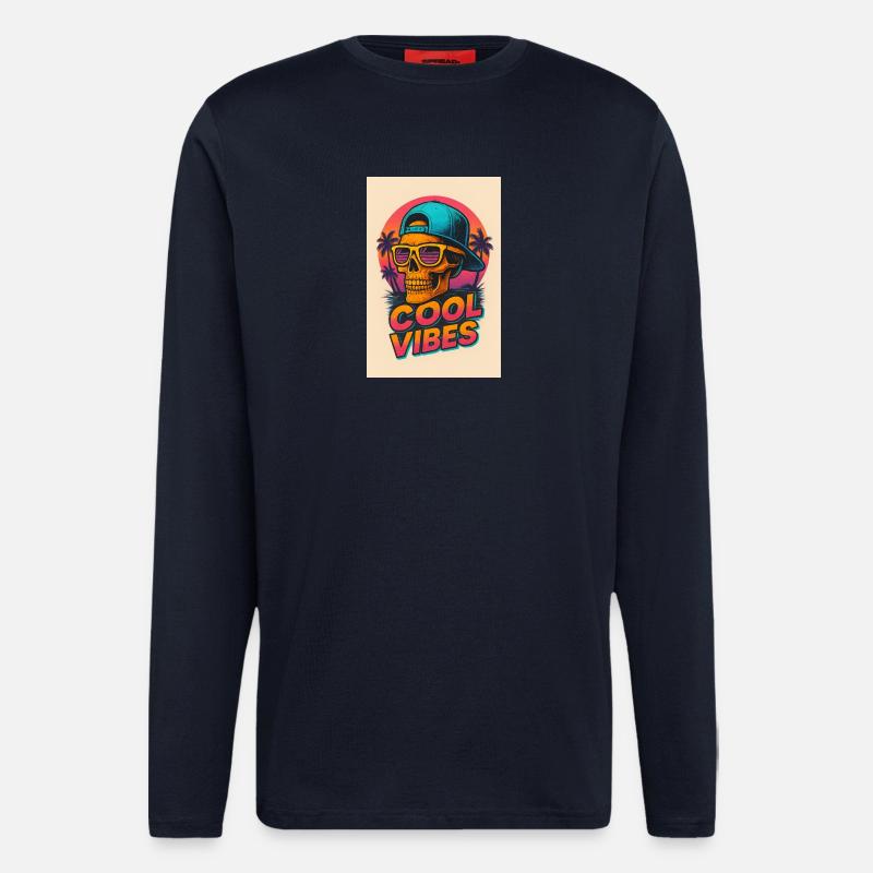 Neon Skull Tropenvibes - Langarmshirt - made by SPREAD - DARK NAVY