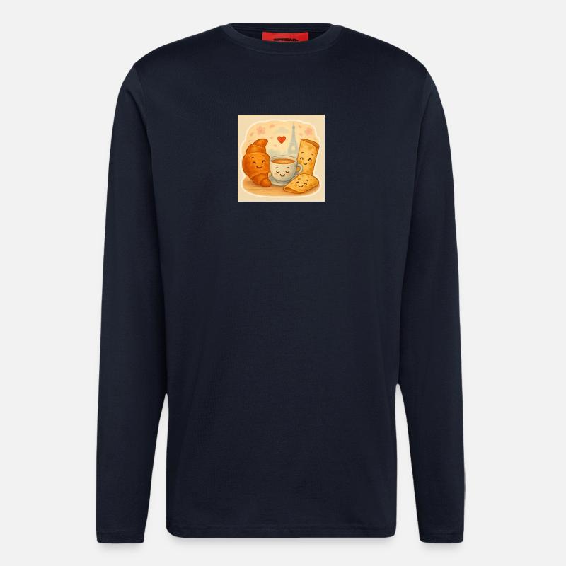 Paris Frühstückskuscheln - Langarmshirt - made by SPREAD - DARK NAVY