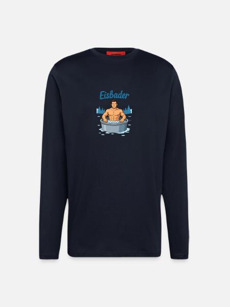 Eisbader Muskelmann im Eisbad - Longsleeve - made by SPREAD  - DARK NAVY