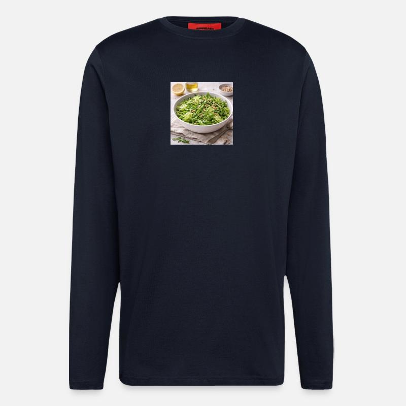 Arugula Pine Nuts Salad - Longsleeve - made by SPREAD - DARK NAVY