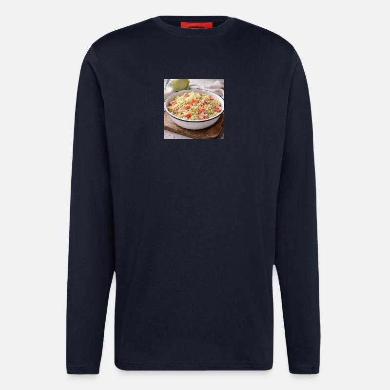 Salade crémeuse de chou et tomate - Manches longues bio décontracté fabriqué en UE - DARK NAVY