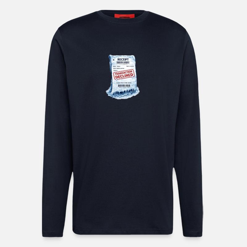 Frozen Receipt: Declined Transaction - Longsleeve - made by SPREAD  - DARK NAVY