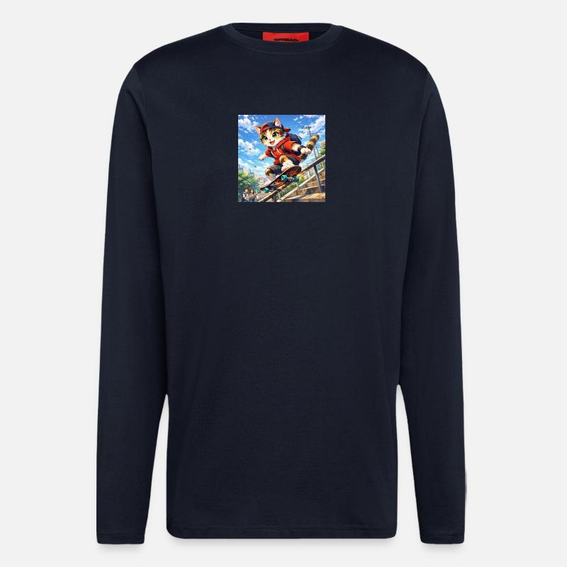 CatSkate - Langarmshirt - made by SPREAD  - DARK NAVY