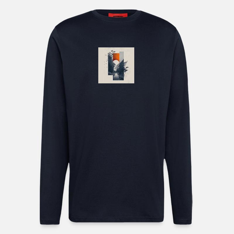 Dans la nature - Manches longues bio décontracté fabriqué en UE - DARK NAVY