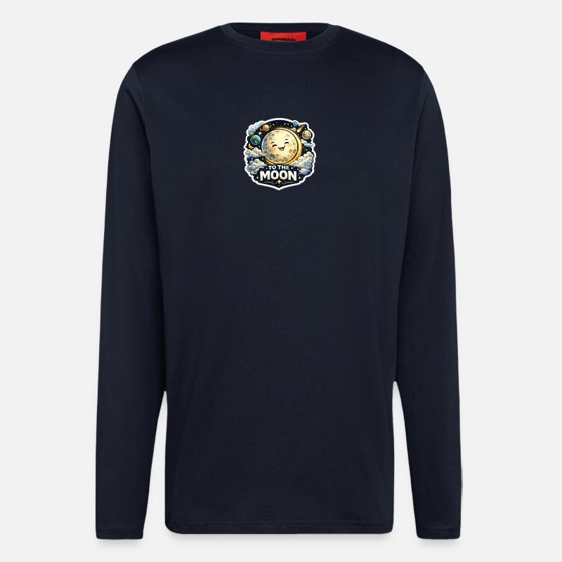 to the Moon - Longsleeve - made by SPREAD  - DARK NAVY