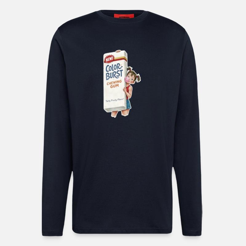  Retro Kaugummi - Langarmshirt - made by SPREAD  - DARK NAVY