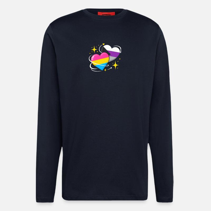 Panromantischer Demisexueller - Langarmshirt - made by SPREAD  - DARK NAVY