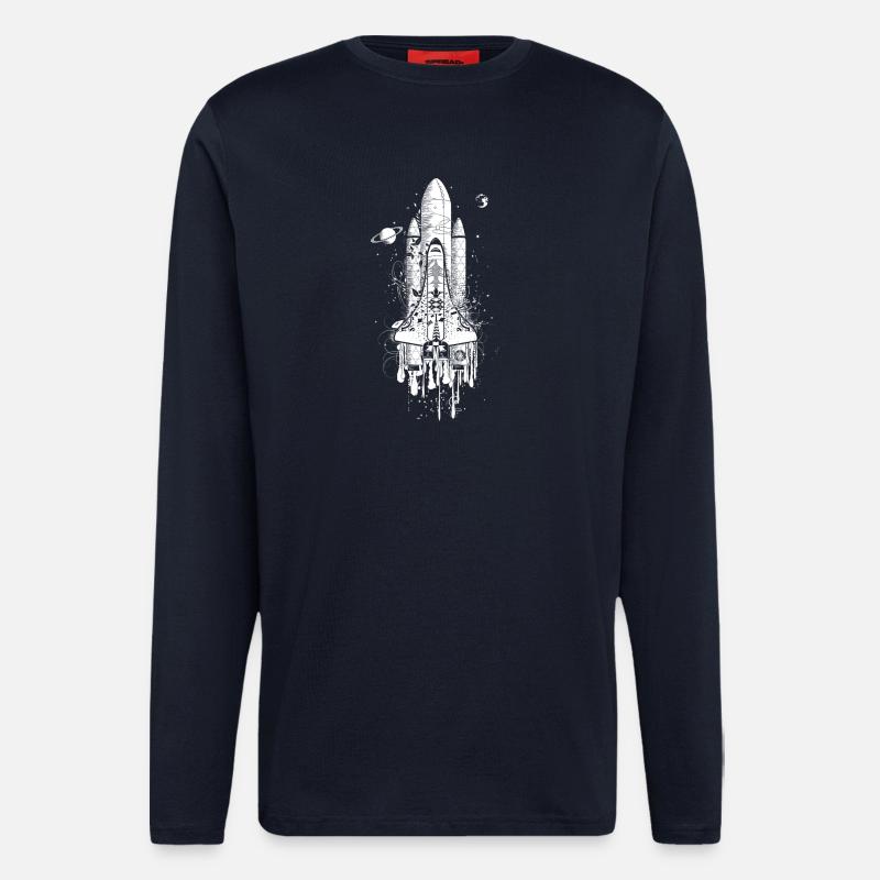 imaginative rocket - Longsleeve - made by SPREAD  - DARK NAVY