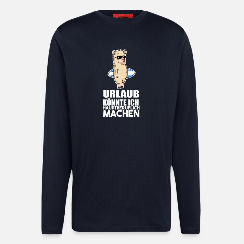 Urlaub Surfen - Langarmshirt - made by SPREAD - DARK NAVY