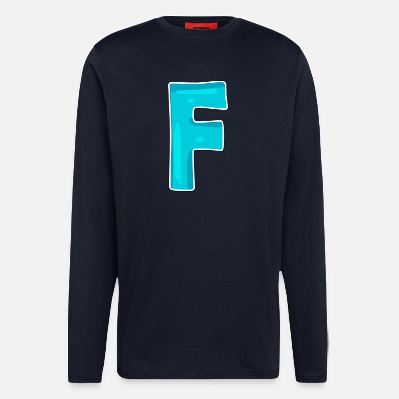 Name Buchstabe F - Langarmshirt - made by SPREAD  - DARK NAVY