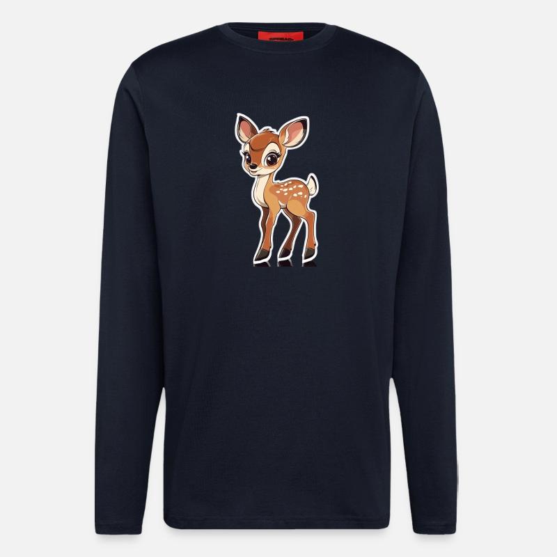 roe deer - Longsleeve - made by SPREAD  - DARK NAVY