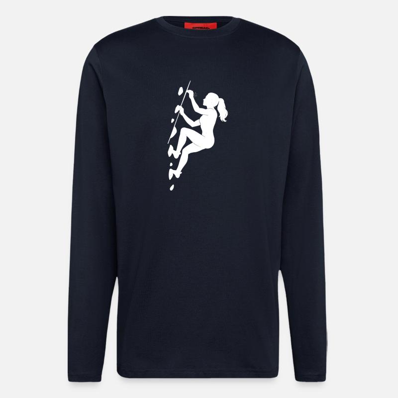 Boulder Silhouette – Aesthetics & Chalk Focus - Longsleeve - made by SPREAD  - DARK NAVY