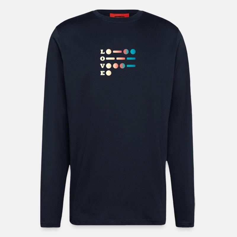 Love Morse Code - Longsleeve - made by SPREAD  - DARK NAVY
