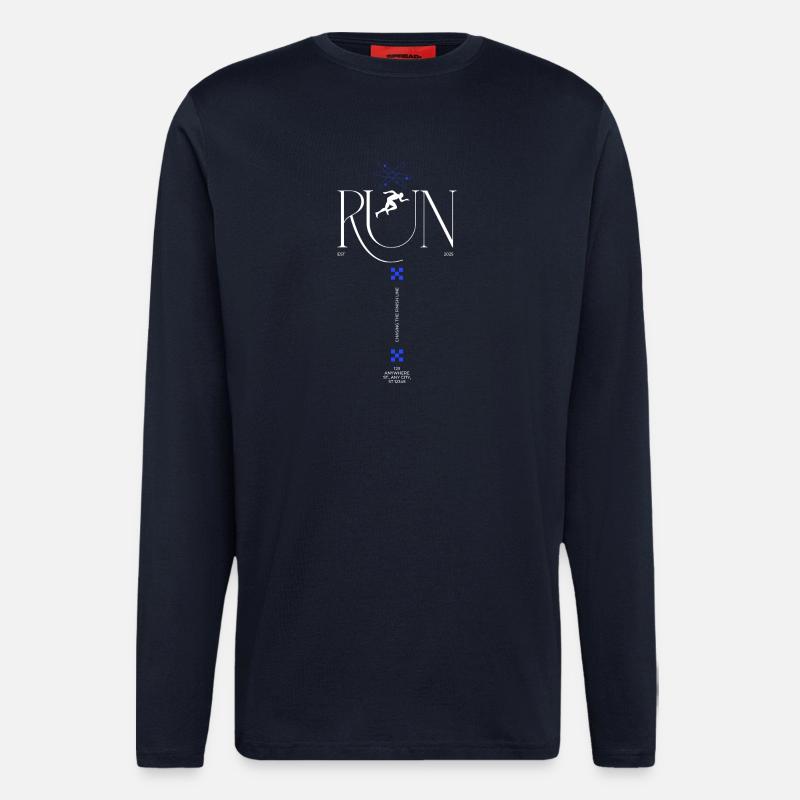 RUN Neon Runner Glyphs - Longsleeve - made by SPREAD  - DARK NAVY