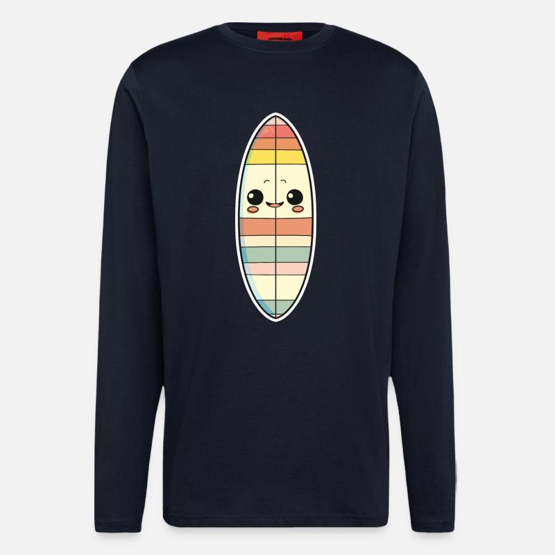 Surfboard Comic Style - Longsleeve - made by SPREAD  - DARK NAVY