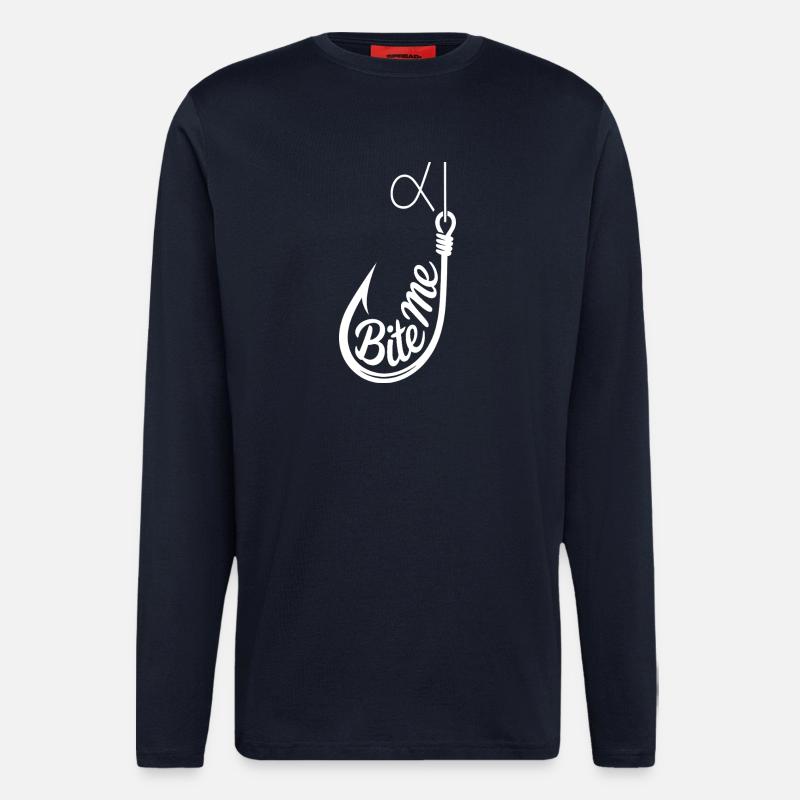 Bite Me Hook Graphic Tee - Longsleeve - made by SPREAD - DARK NAVY