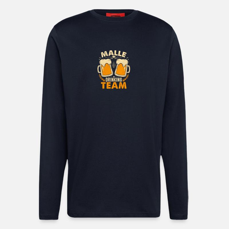 Malle Drinking Team - Langarmshirt - made by SPREAD  - DARK NAVY