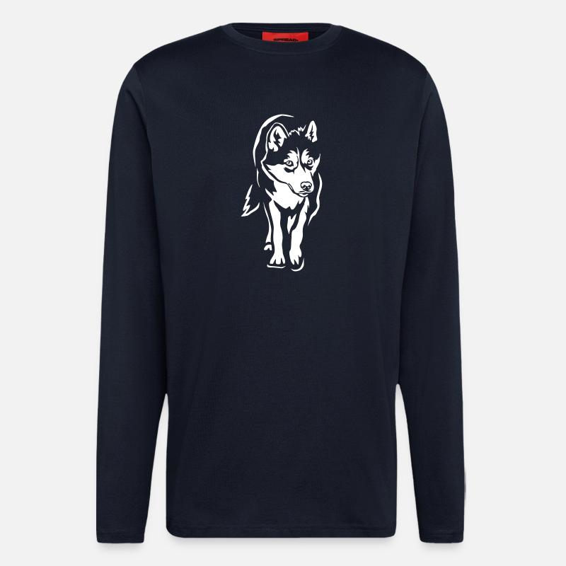 Husky "Black Edition" - Langarmshirt - made by SPREAD - DARK NAVY