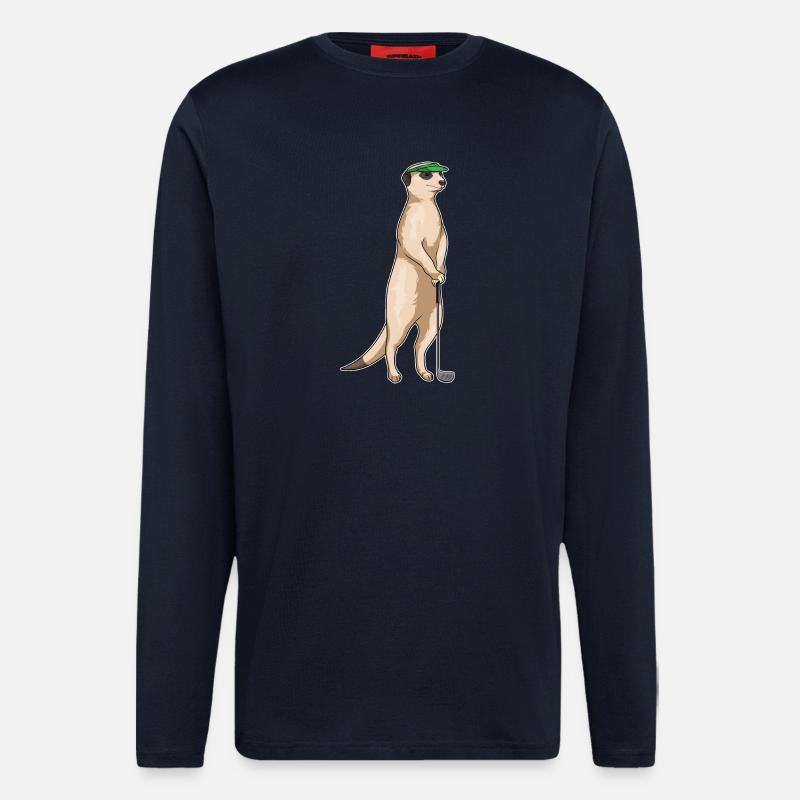 Erdmännchen Golf Golfschläger - Langarmshirt - made by SPREAD  - DARK NAVY