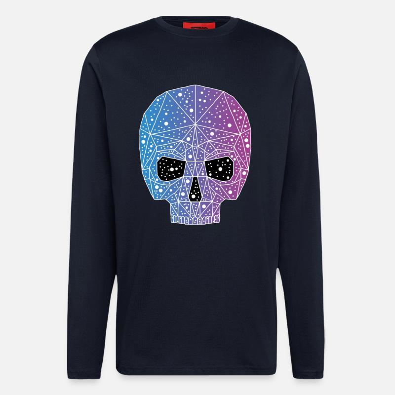 Galactic skull - Longsleeve - made by SPREAD  - DARK NAVY