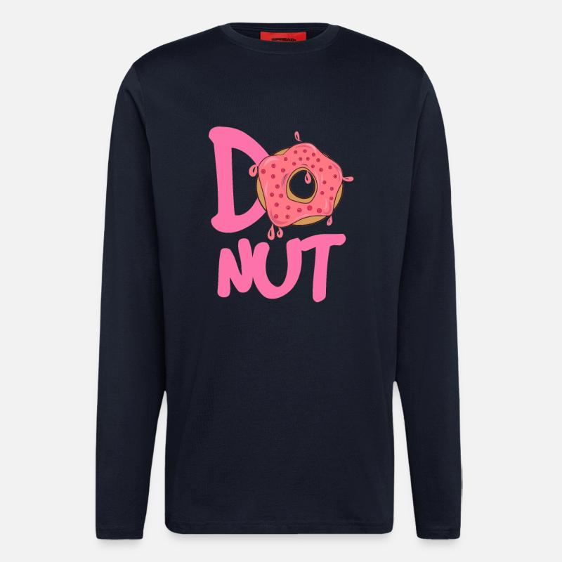 Donut Logo Pink Glanz - Langarmshirt - made by SPREAD  - DARK NAVY