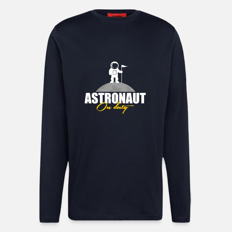 Astronaut im Einsatz Geschenk - Langarmshirt - made by SPREAD - DARK NAVY