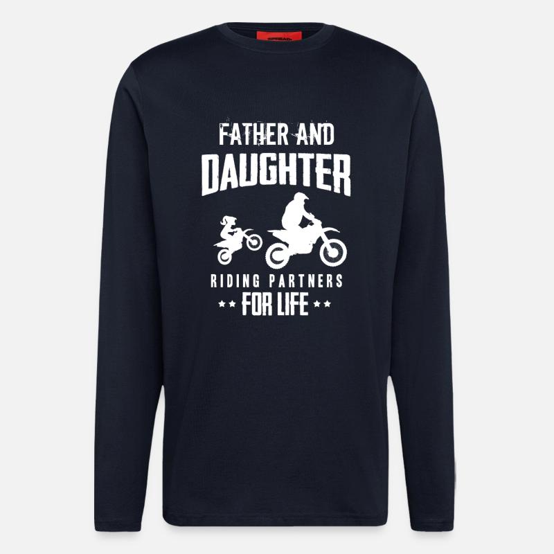 Motocross enduro premium design - Langarmshirt - made by SPREAD  - DARK NAVY