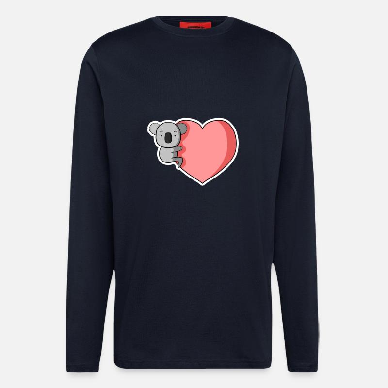 Koala Herzumarmung - Langarmshirt - made by SPREAD  - DARK NAVY