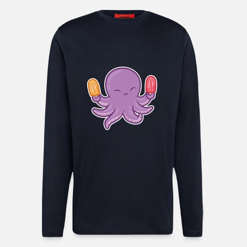 Eis Oktopus - Langarmshirt - made by SPREAD  - DARK NAVY