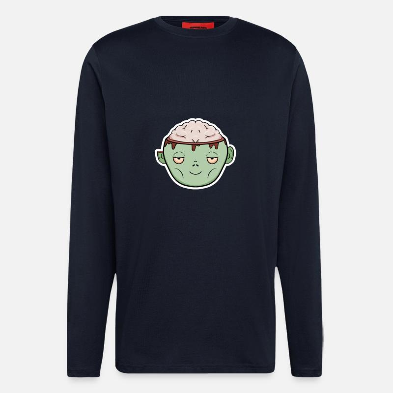 Zombie Brain in a Mug - Longsleeve - made by SPREAD  - DARK NAVY