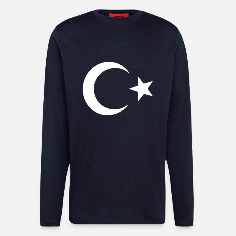 Pride and Tradition – Turkey Flag - Longsleeve - made by SPREAD - DARK NAVY