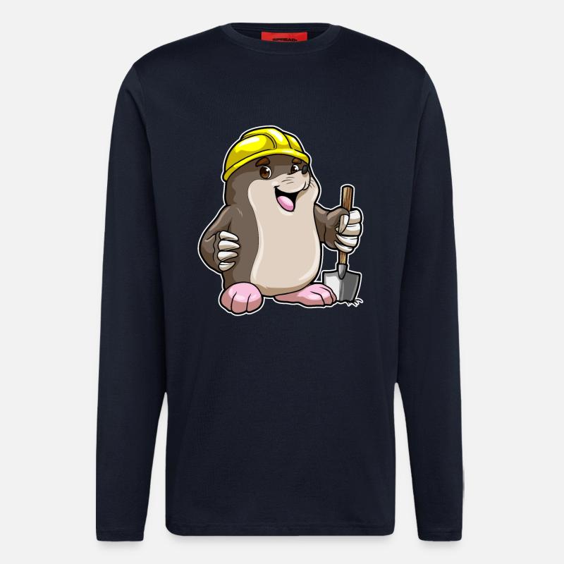 Mole Miner Shovel Mining - Longsleeve - made by SPREAD - DARK NAVY