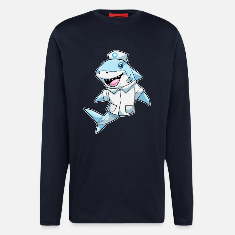 Hai Krankenschwester - Langarmshirt - made by SPREAD - DARK NAVY