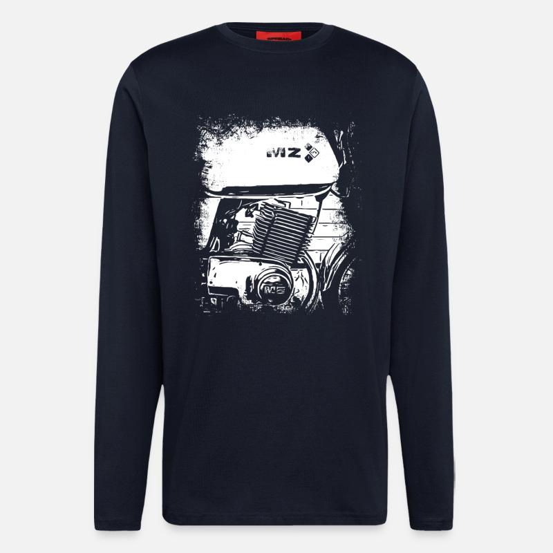 MZ ETZ 250 | Motorrad - Langarmshirt - made by SPREAD  - DARK NAVY