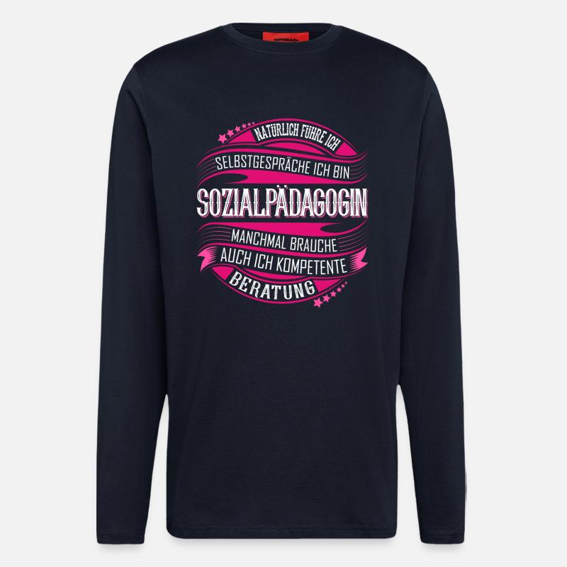 Sozialpädagogin - Langarmshirt - made by SPREAD - DARK NAVY