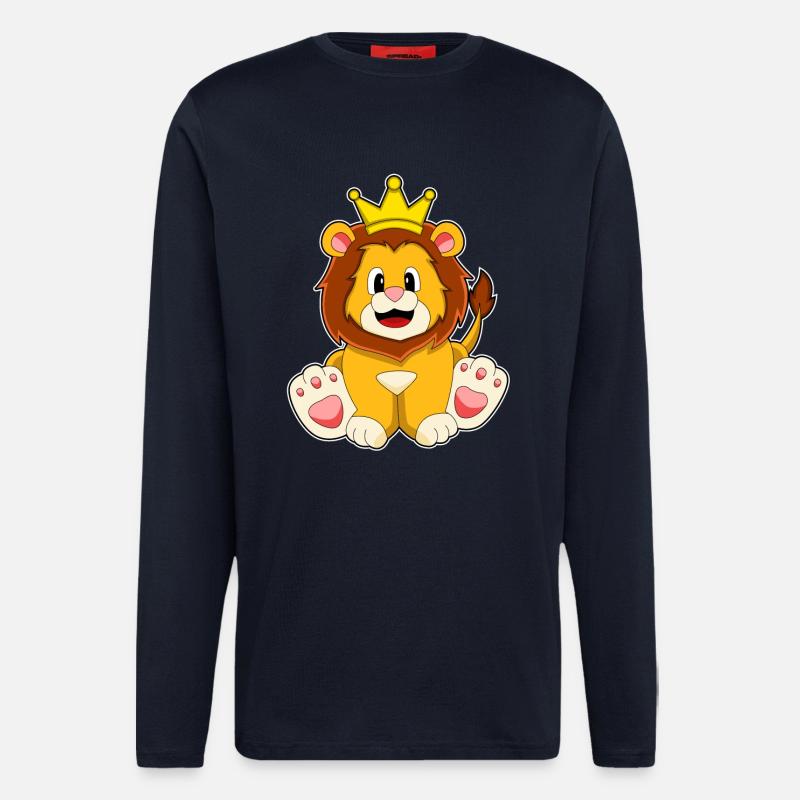 Löwe Krone - Langarmshirt - made by SPREAD - DARK NAVY