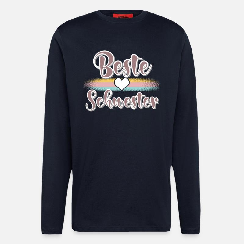 Beste Schwester - Langarmshirt - made by SPREAD  - DARK NAVY