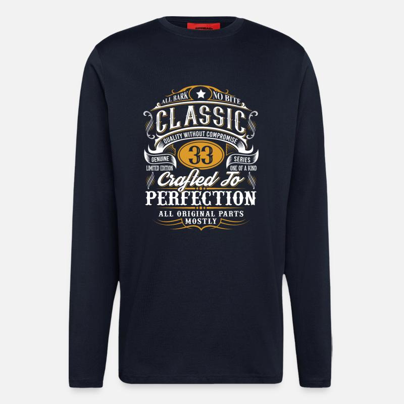 33rd birthday - Longsleeve - made by SPREAD  - DARK NAVY