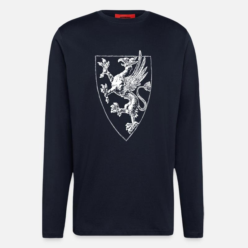 Rostock - stehender Greif - Langarmshirt - made by SPREAD  - DARK NAVY